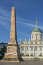 The old town hall as a museum with an obelisk on the old market square, Potsdam