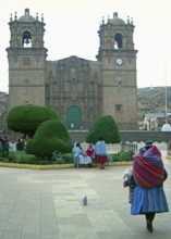 Cathedral, Placa de Armas, Puno, Andean Highlands, Peru, South America, September 1997, vintage,