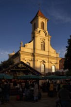 Catholic Church of the Most Holy Trinity, Baroque Christmas Market, Ludwigsburg, Evening Light,
