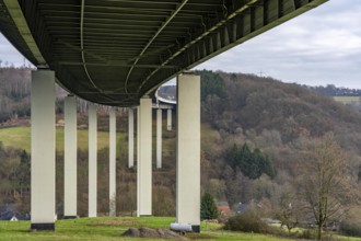 The Wiehl Valley Bridge, A4 motorway, the motorway bridge is considered extremely dilapidated,