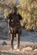 Himba woman, traditional Himba, Kaokoveld, Kunene, Namibia