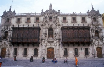 Episcopal Palace, Plaza de Armas, Lima, Peru, September 1997, vintage, retro, old, historic