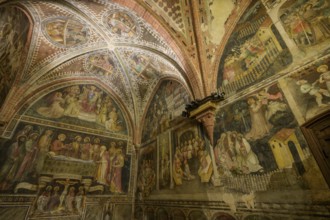 15th century frescoes in St. Catherine's Chapel, Collegiata di Santa Maria Assunta,