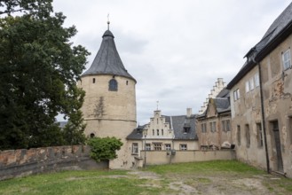 Round defense defence tower, Altenburg Palace, Thuringia, Germany