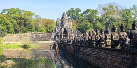 54 demons on the bridge of the south gate of Angkor Thom (Hindu myth of the cherries of the ocean