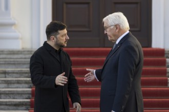 Volodymyr Selensky (President of Ukraine) and Frank-Walter Steinmeier (President of the Federal