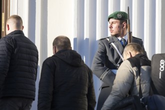 Soldier of the guard battalion during the visit of Volodymyr Selensky (President of Ukraine) to