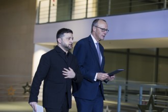Volodymyr Zelensky (President of Ukraine) and Friedrich Merz (Chancellor of the Federal Republic of