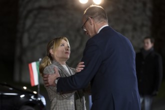 Giorgia Meloni (Prime Minister of Italy) and Friedrich Merz (Chancellor of the Federal Republic of