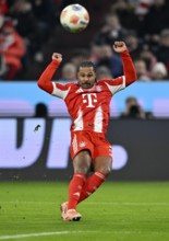 Goal kick Action Goal chance Serge Gnabry FC Bayern Munich FCB (07) Allianz Arena, Munich, Bavaria,