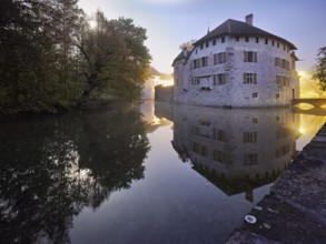 Exterior view, Hallwil Castle, Seengen, Aargau, Switzerland