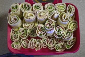 Wraps with cheese and ham, Bavaria, Germany