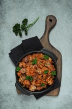 Bigos, bigus is a national Polish dish, made of cabbage and meat, stewed, homemade, no people