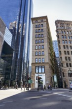 Brookline Bank branch, passers-by, road junction, Freedom Trail, Financial District, Downtown,