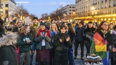Activists from Fridays For Future at Fridays for Future rally on the tenth anniversary of the Paris