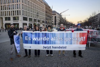 Banner It's all been said! Act now! by Scientists for Future at Fridays for Future rally on 10