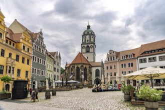 The Protestant Church of Our Lady and Market Square in Meissen, Saxony, Germany