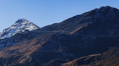 Gondola and cable car route from Grimentz to the Espace Weisshorn mountain station, Val