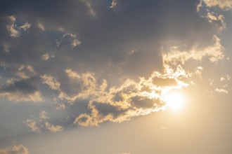 Sky, clouds and sun, Chobe National Park, Botswana