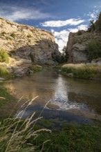 Alcova, Wyoming - Devil's Gate, a canyon cut through solid rock by the Sweetwater River. Emigrants