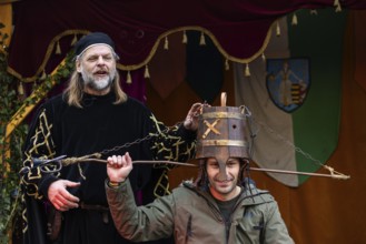 Alchemist, medieval clothing, medieval market, city of Esslingen, district of Esslingen,