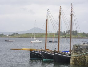 Harbour with Sailing Ships, Roundstone, County Galway, Ireland