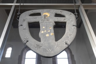 Culture from 1959, the Lamb of God in the interior of St. Otto Church, Lauf an der Pegnitz, built