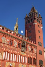 Exterior view of Red Town Hall, Market Square, Basel