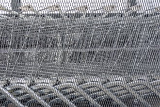 Close-up of several unused shopping carts, economic crisis, consumption