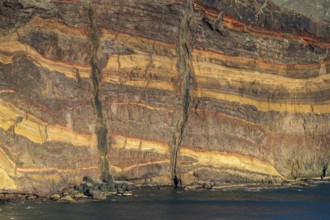Colourful rocks, detailed view, Ponta de Sao Lourenco, rocky coast, Punta de San Lorenzo, Madeira,