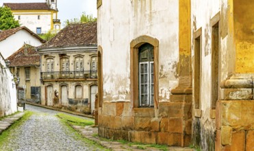Colonial and Baroque architecture typical of the historic city of Ouro Preto in Minas Gerais, Ouro