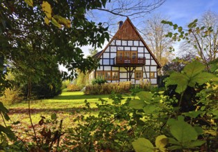 Detached half-timbered house in Grünen, Lippstadt, North Rhine-Westphalia, Germany