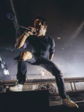 Singer Christoph von Freydorf from Emil Bulls live on X-Mas Bash Tour 2025 at Huxley's New World in