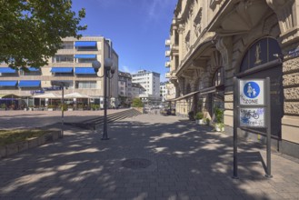 Pedestrian zone, general architecture, buildings, residential buildings and commercial buildings,