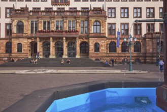 Market fountain, sandstone fountain, town hall, neo-Renaissance style, architect Georg von