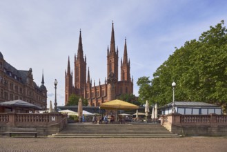 Evangelische Marktkirchengemeinde Wiesbaden, Marktkirche church, neo-Gothic style, architect Carl