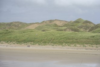 Tullan beach with overgrown sand dunes, Bundoran, County Donegal, Ireland