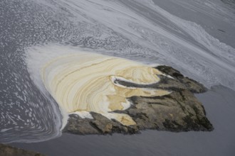 Foam structures on the river Erreef, Erreef, County Mayo, Ireland