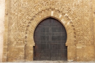 Large door with detailed arabesque decorations