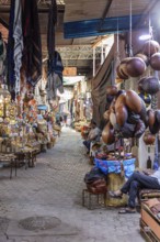Bustling Moroccan bazaar with a variety of goods and a cozy atmosphere