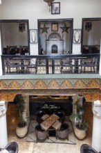 Cosy Moroccan restaurant with decorative interiors and plants