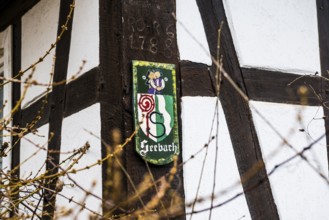 Village made entirely of half-timbered houses, Seebach, Alsace, Bas-Rhin department, France
