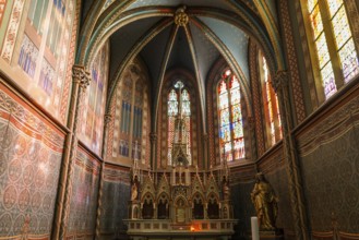 Interior view, Gothic Church of St. Peter and Paul, Saints-Pierre-et-Paul, Wissembourg,