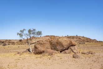 Desert landscape, barren landscape with rocks, Brandberg, Erongo, Damaraland, Namibia