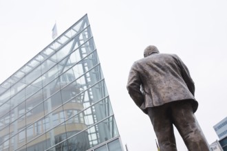 Walter Lübcke memorial in front of the Konrad Adenauer Haus, the party headquarters of the
