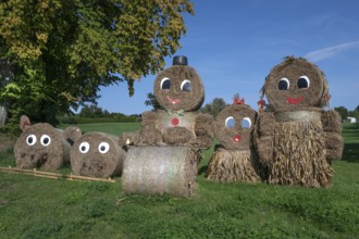 Straw figures for the 25th Thanksgiving on September 13, 2025 in Wedendorf, Mecklenburg-Western