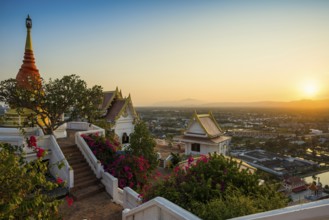 Wat Khao Chong Krachok, sunset, Prachuap Khiri Khan, Prachuap Khiri Khan Province, Central