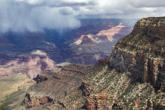 Light winter storm weather over The Grand Canyon in northern Arizona
