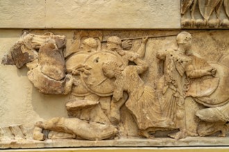 Ancient Greek Friezes in the Delphi Archaeological Museum, UNESCO World Heritage Site in Delphi,