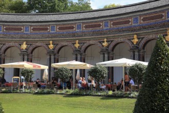 Cafe am Sonnentempel, New Palace, Hermitage in Bayreuth, Upper Franconia, Bavaria, Germany